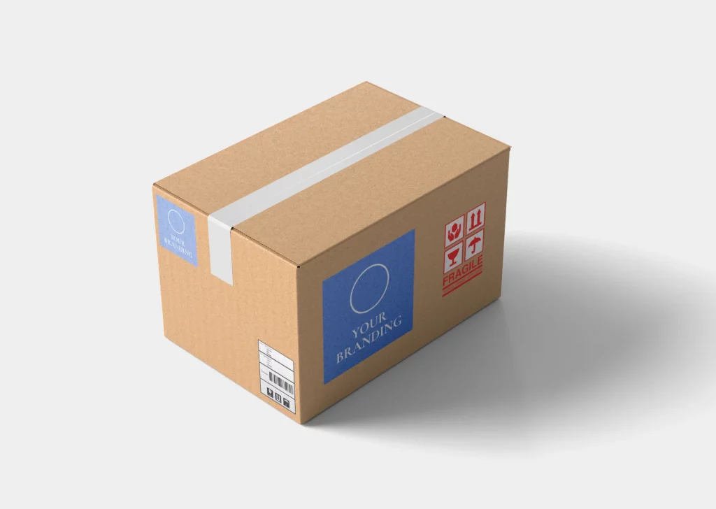 Free Shipping Box Mockup